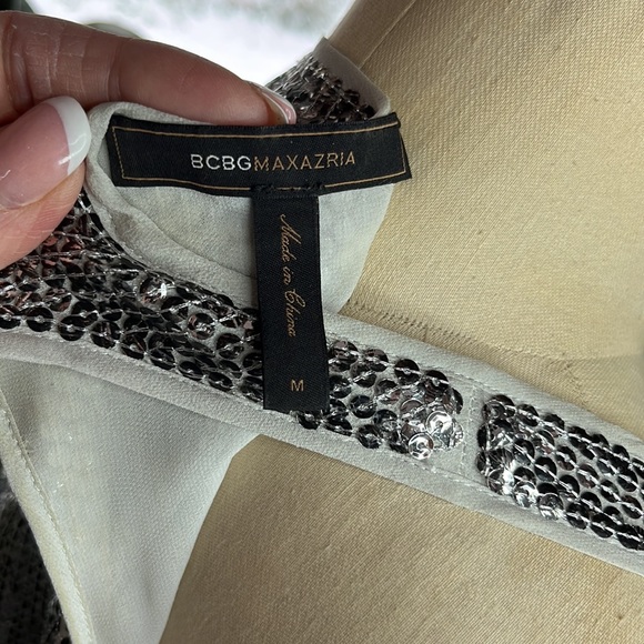 Bcbg silk and sequin racer back tank. This is the one you’ve been looking for. - Picture 4 of 5